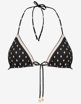 Soul Spots Triangle Bikini Top - Black full coverage swim tops, cute bikini tops