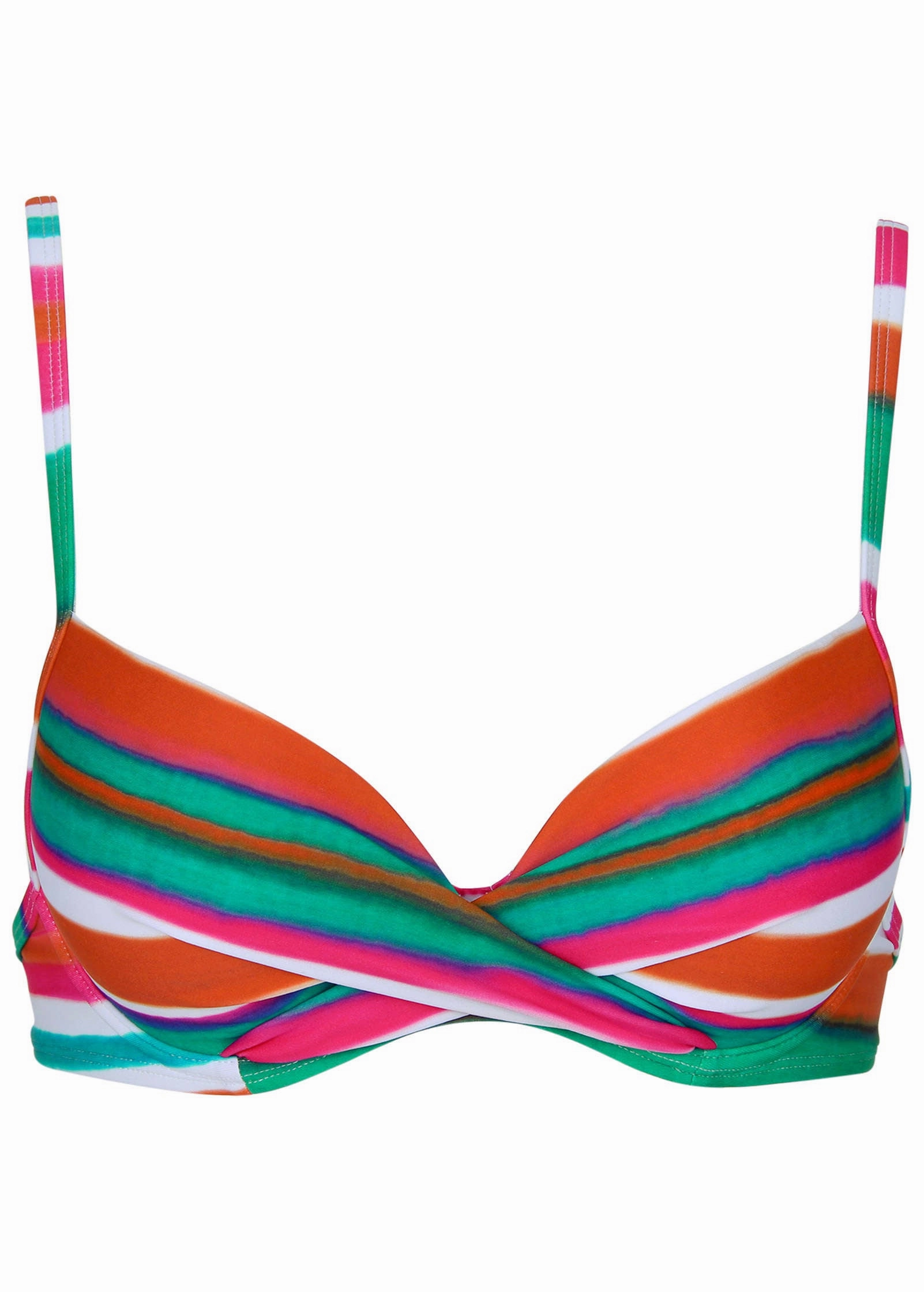 South Beach Push-Up Top - Watercolor Stripe