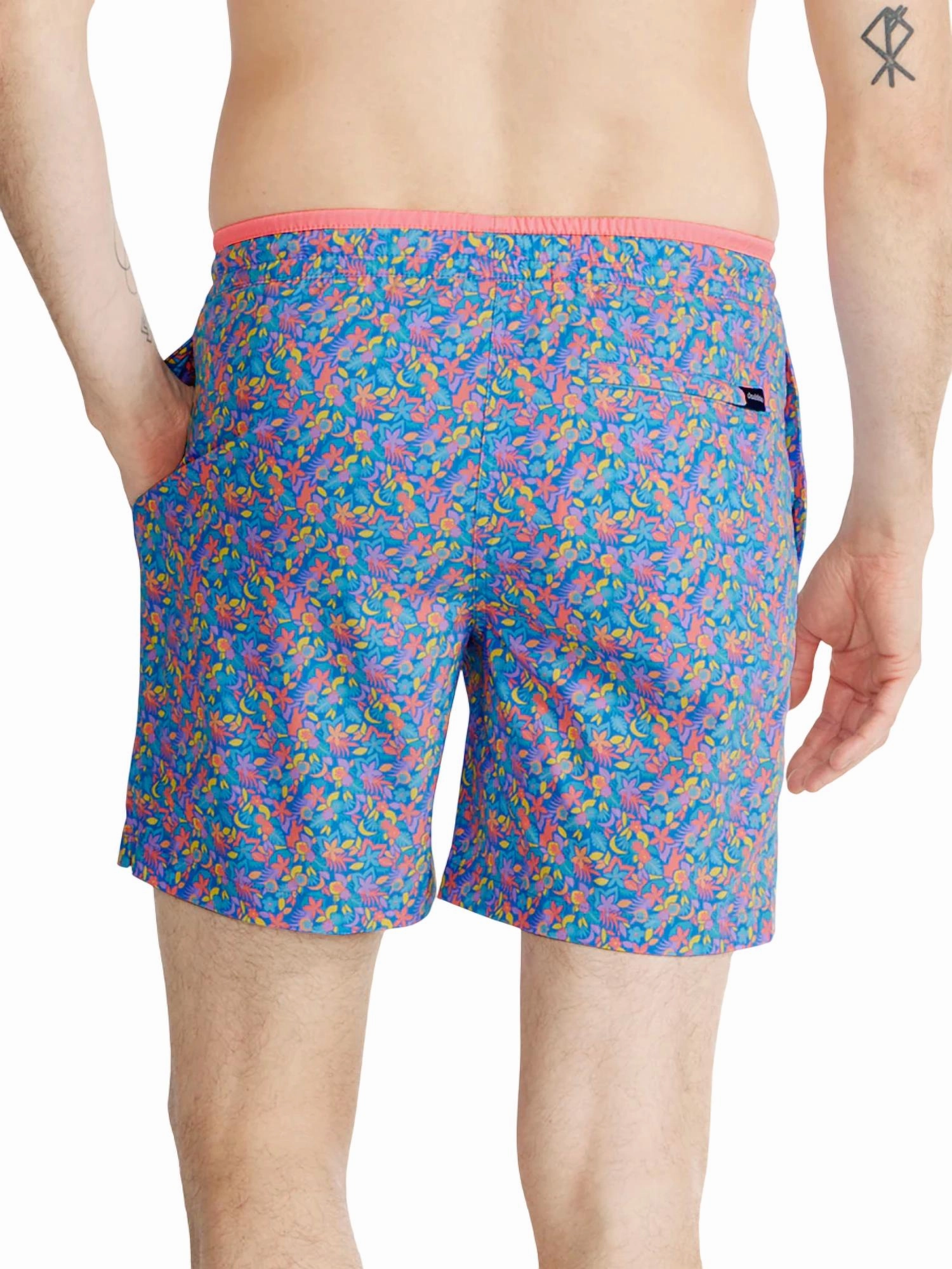 Spades Swim Trunk In Blue Floral