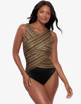 Sparkle Sands Brio Swimsuit - Black Multi womens resort swimwear, flattering one-piece swimsuits