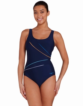 Spatial Adjustable Macmaster Scoopback Swimsuit - Navy zoggs swimwear for women, zoggs goggles and swimsuits