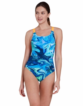 Spatial Speedback Swimsuit - Blue/Orange zoggs swimwear for women, zoggs goggles and swimsuits