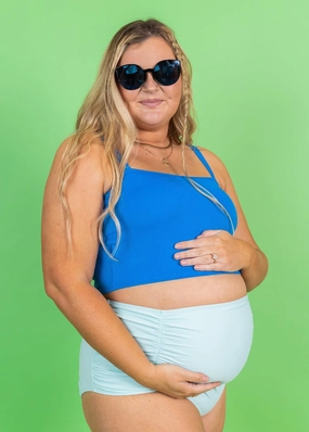 Spearmint | Maternity Bottoms elastic waistband swim bottoms, mix-and-match bikini bottoms