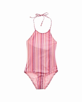 Splendid High Neck One-Piece cute swimsuits for teen girls, modest teen swimwear