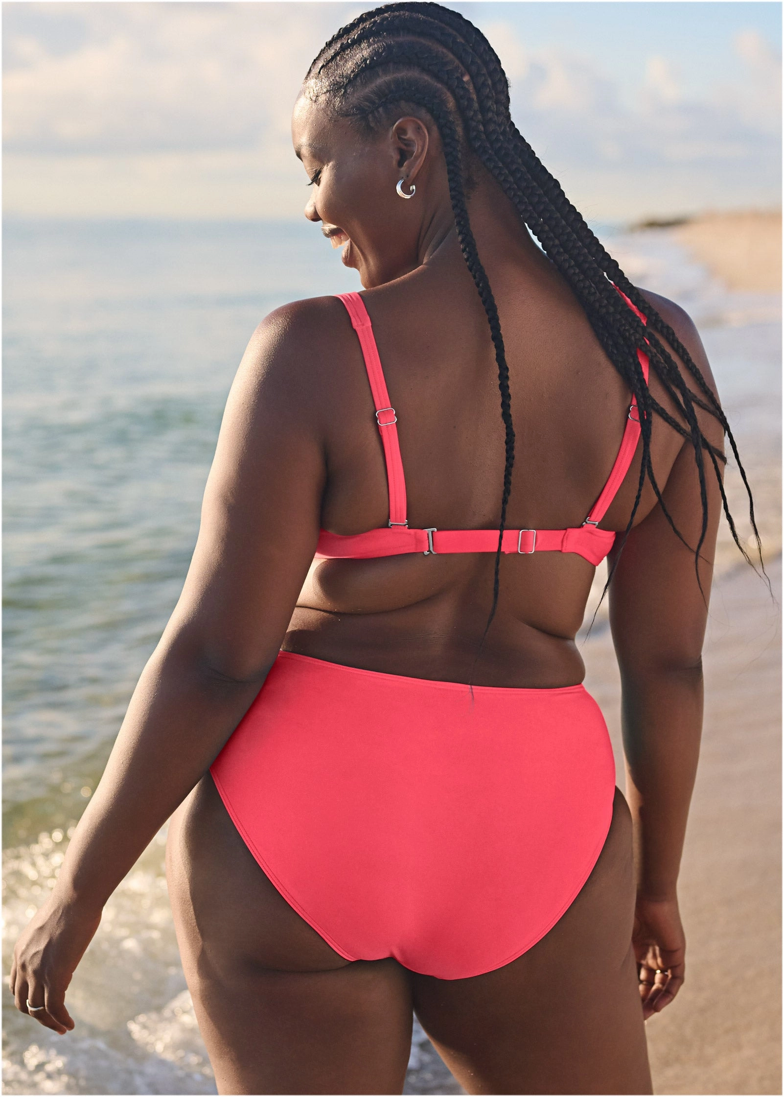 St Lucia Twist Front Top - Sunset Pink
