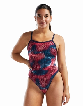 StarHex Durafast Elite Diamondfit Swimsuit - Red/Multi tyr competition swimwear, tyr swimsuits for athletes