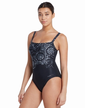 Stellar Adjustable Classicback Swimsuit - Black/White zoggs swimwear for women, zoggs goggles and swimsuits