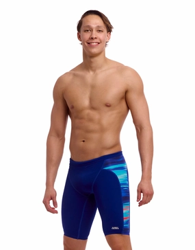 Storm At Sea Swim Training Jammer - Blue/Multi funky trunks swim shorts, mens funky trunks swimwear