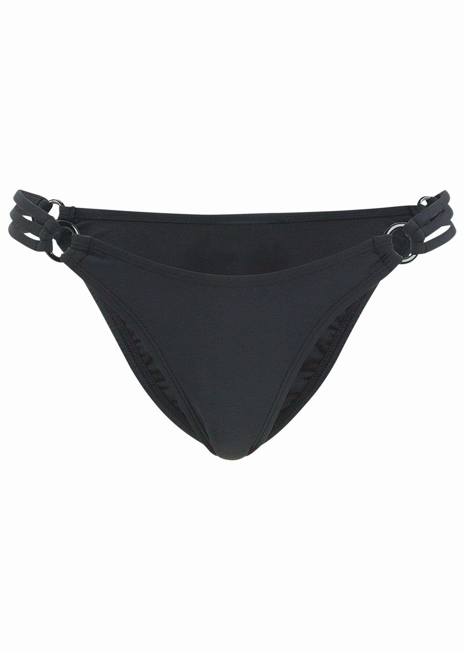 Strappy Bikini Bottom - Black Beauty