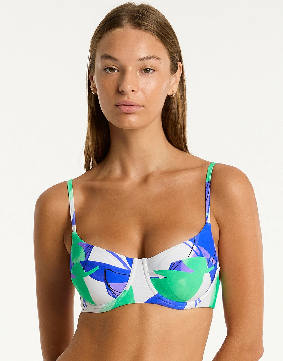 Sublime Balconette Bra Bikini Top - Cobalt full coverage swim tops, cute bikini tops