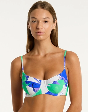 Sublime Balconette Bra Bikini Top - Cobalt full coverage swim tops, cute bikini tops