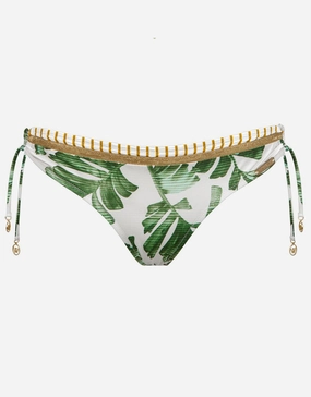 Summer Duo Tie Side Pant - Leafy Breeze swim shorts for women, stretch fit swim bottoms