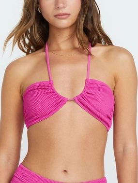 Summer High Drew Bandeau Bikini Top basic swimsuits for women, durable swimwear for ladies
