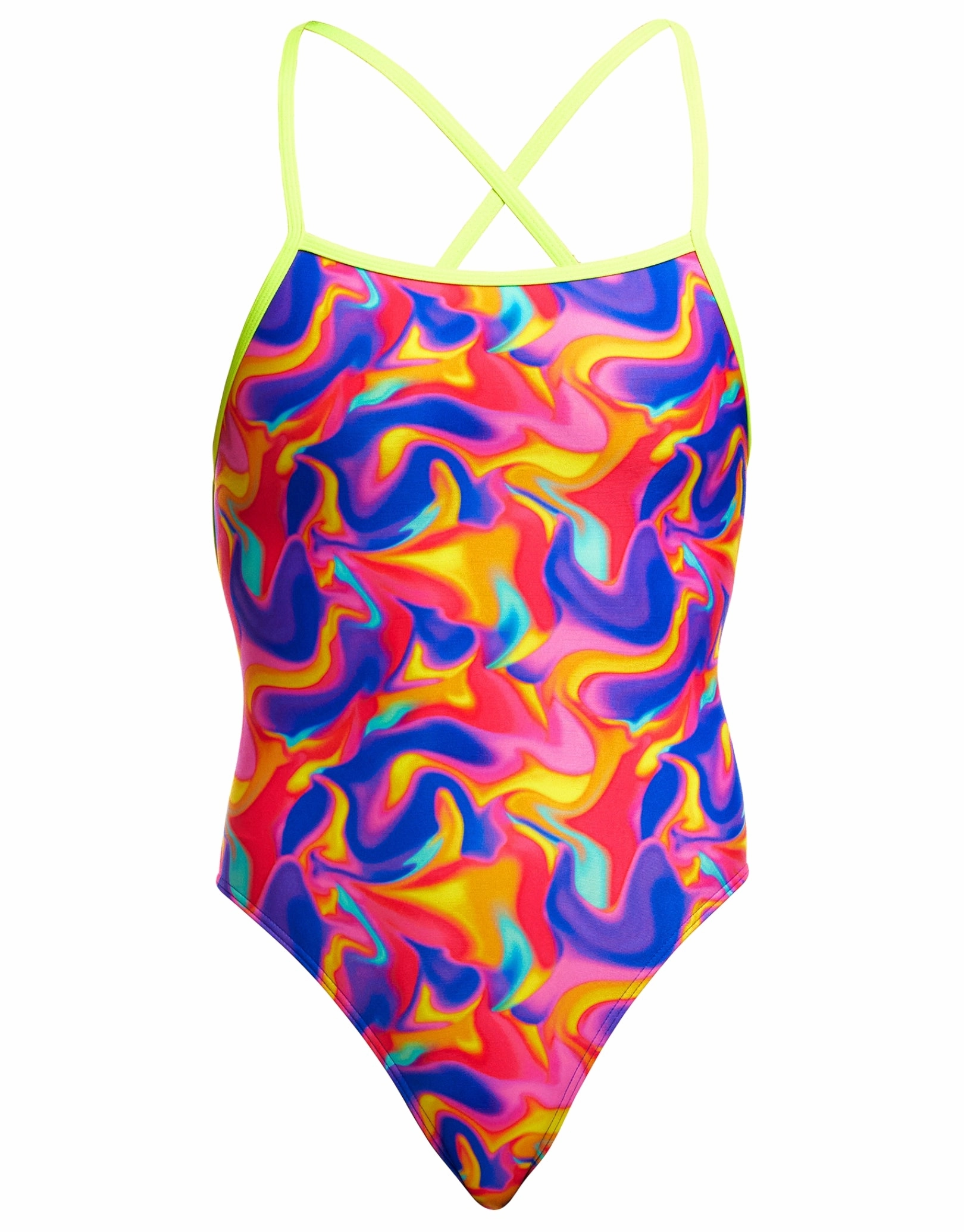 Summer Swirl Strapped In Swimsuit - Multi