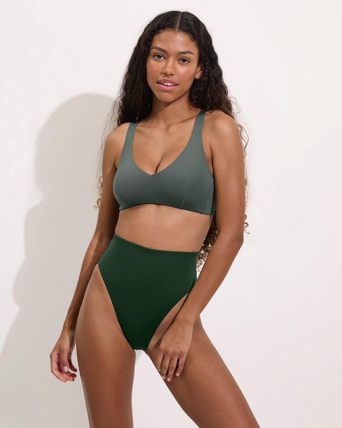 Sunday Top D  - Agave sleek design swimwear for women, minimalist swim styles