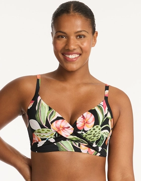 Sundown Twist Front DD/E Bikini Top full coverage swim tops, cute bikini tops