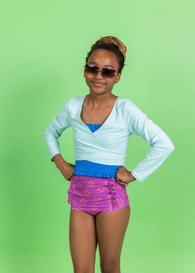 Suns | Youth Down in Front Ruffle Bottoms toddler girl swimwear, summer swimwear for girls