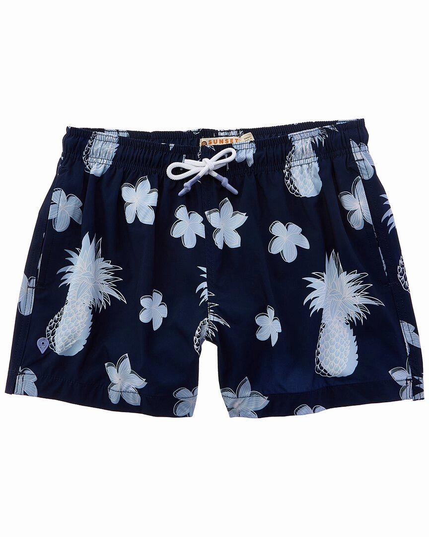 Sunset and Vine Microfiber Woven Printed Swim Trunk mens beach swimwear, quick dry mens swimsuits