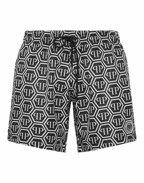 Swim Boxer Monogram mens beach swimwear, quick dry mens swimsuits