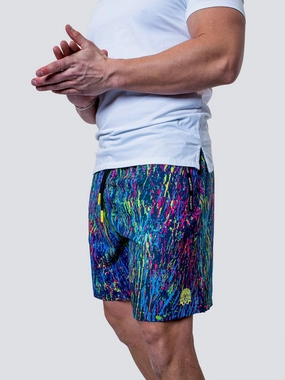 Swim Lion Fluo Black mens beach swimwear, quick dry mens swimsuits