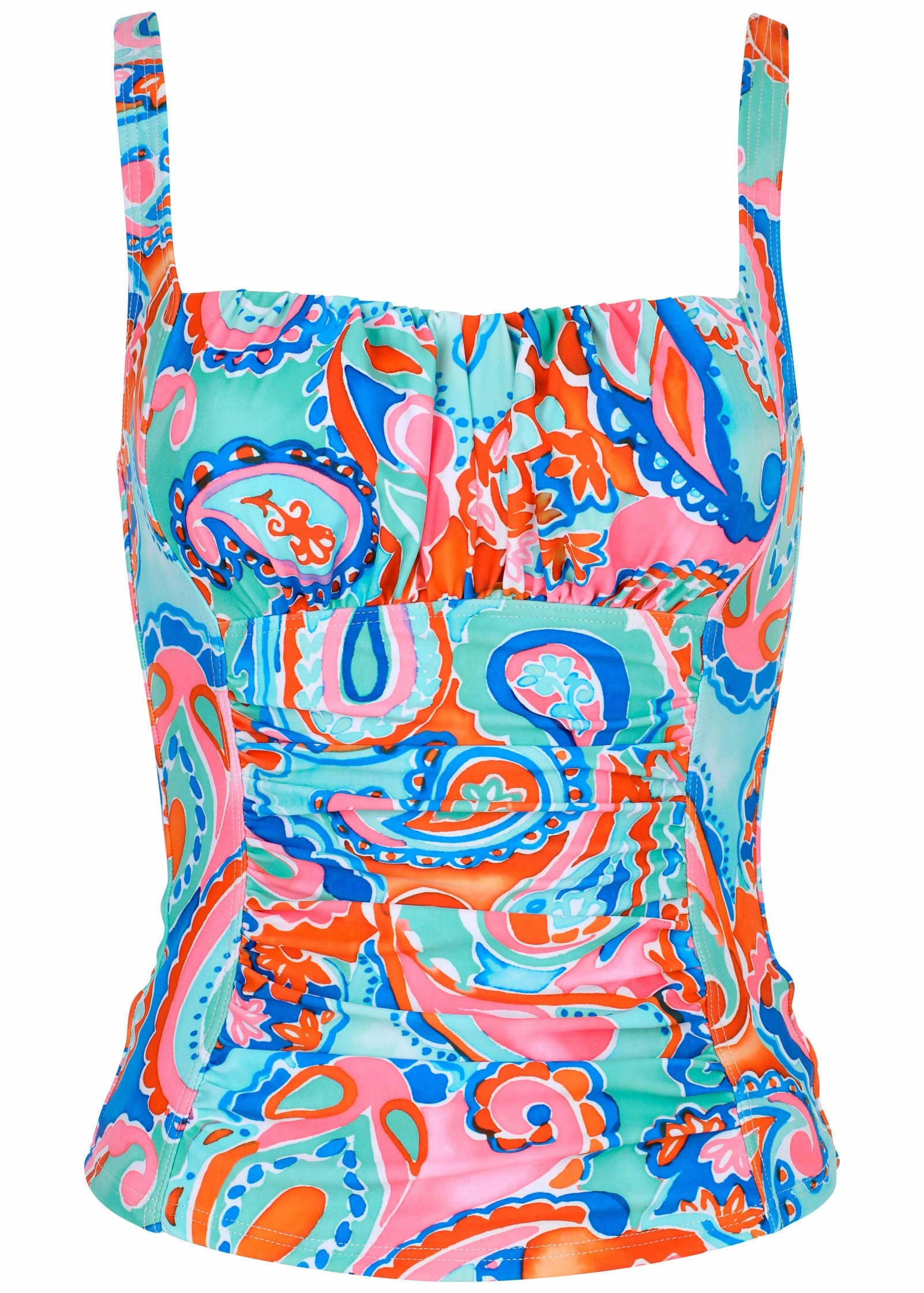 Sydney Ruched Tankini - Salsa Paisley
