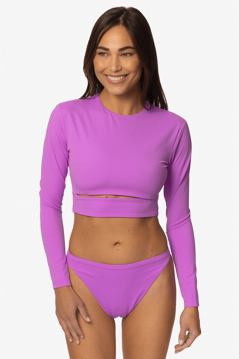 Taranaki Long Sleeved Crop Cut-Out Rashie - Dreamer