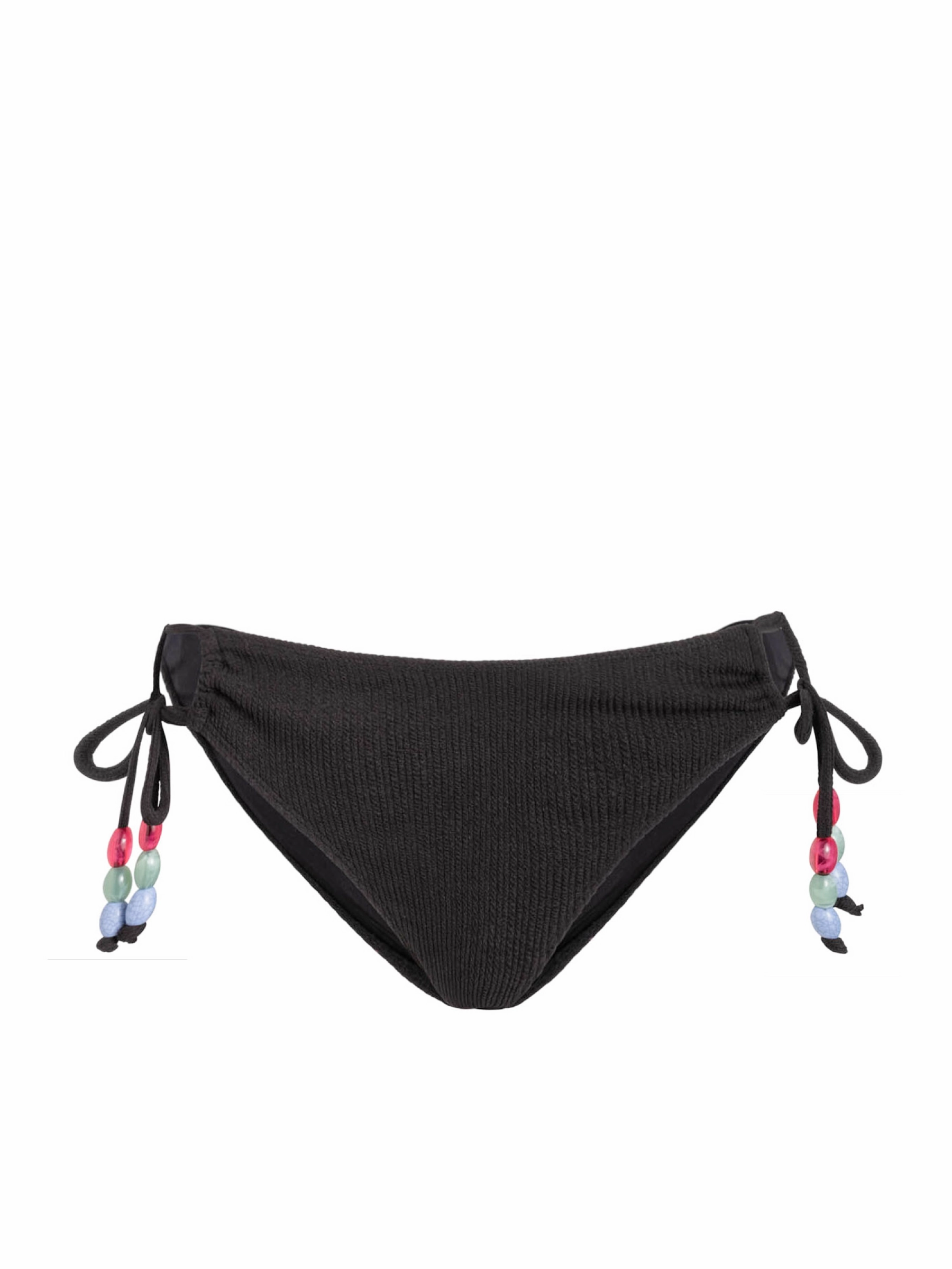 Taryn Hipster Tie Bottom In Black Texture high waist swimwear women, swimsuit for women beachwear