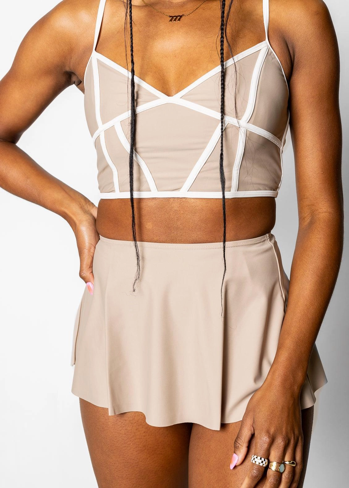 Taupe | Detached Short Skirt