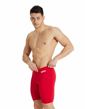 Team Solid Swim Jammer - Red/White arena swimwear for men, arena competitive swimsuits