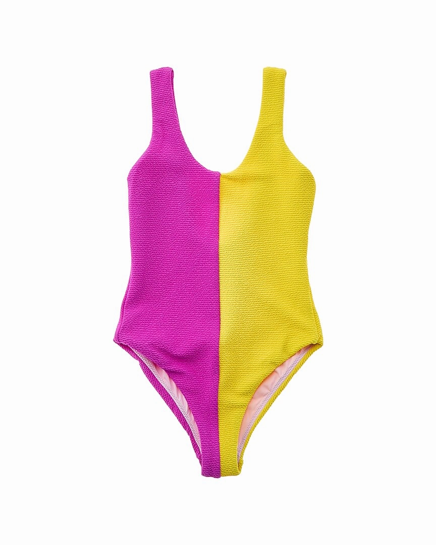 Terez Colorblocked One-Piece cute swimsuits for teen girls, modest teen swimwear