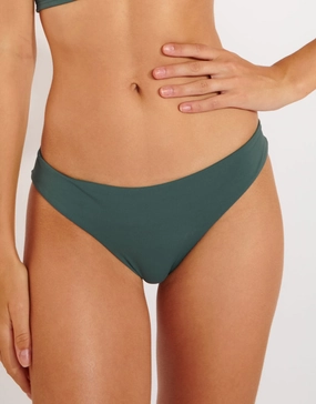 Terrasun Cheeka Bikini Pant - Green adjustable swim bottoms women, flattering bikini bottoms