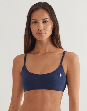 Terry Kennedy Bralette Bikini Top - Navy Blue full coverage swim tops, cute bikini tops