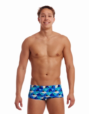 Tetra Tonic Sidewinder Swim Trunks - Blue funky trunks swim shorts, mens funky trunks swimwear
