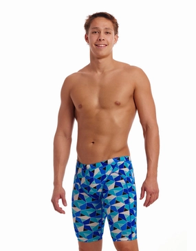 Tetra Tonic Swim Training Jammer - Blue funky trunks swim shorts, mens funky trunks swimwear