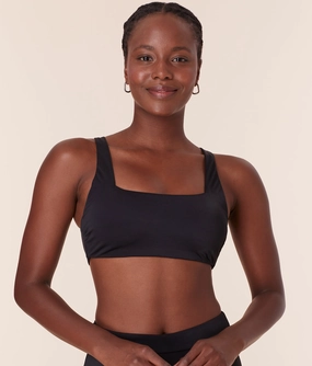The Barbados Bikini Top - Eco Nylon - Black classic swimwear for women, everyday swimwear ladies