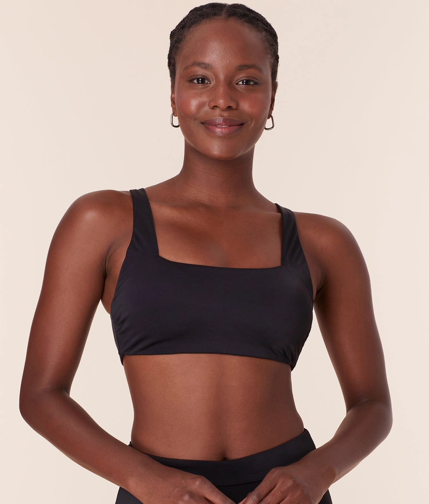 The Barbados Bikini Top - Eco Nylon - Black classic swimwear for women, everyday swimwear ladies