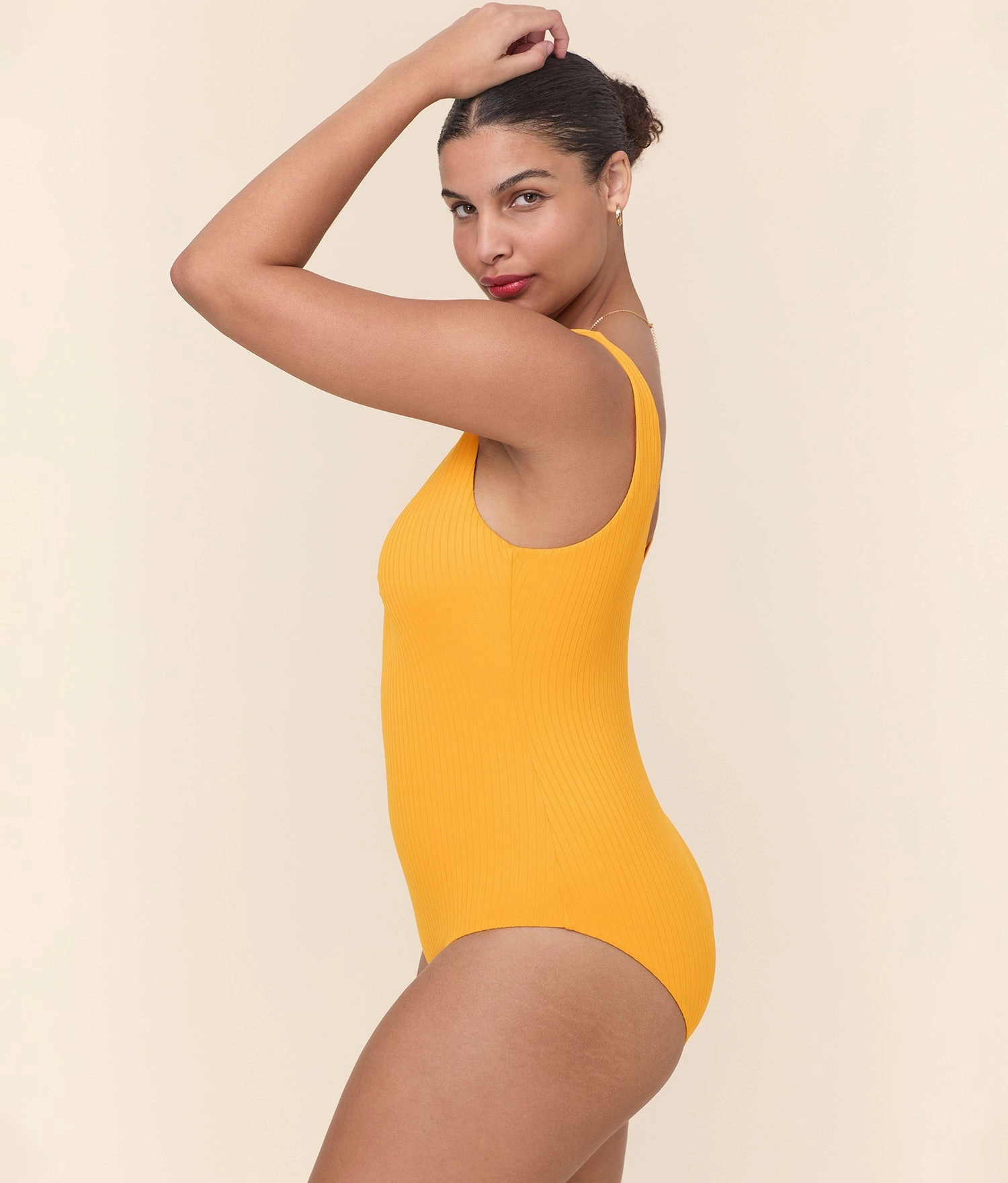 The Bonita One Piece - Wide Rib - Tangerine - Classic