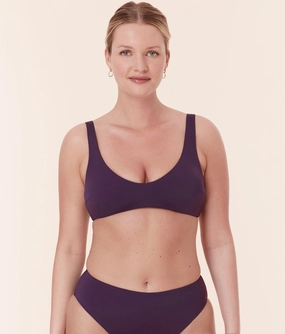 The Delray Bikini Top - Eco Nylon - Acai classic swimwear for women, everyday swimwear ladies