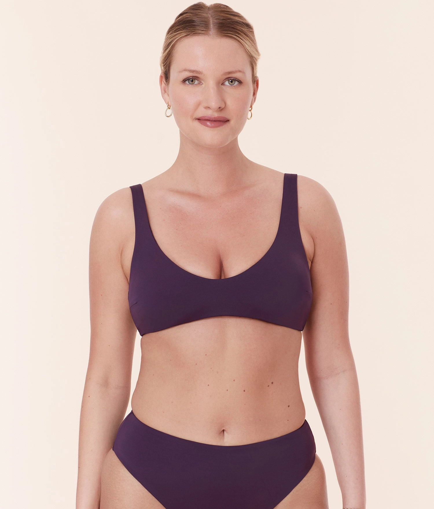 The Delray Bikini Top - Eco Nylon - Acai classic swimwear for women, everyday swimwear ladies