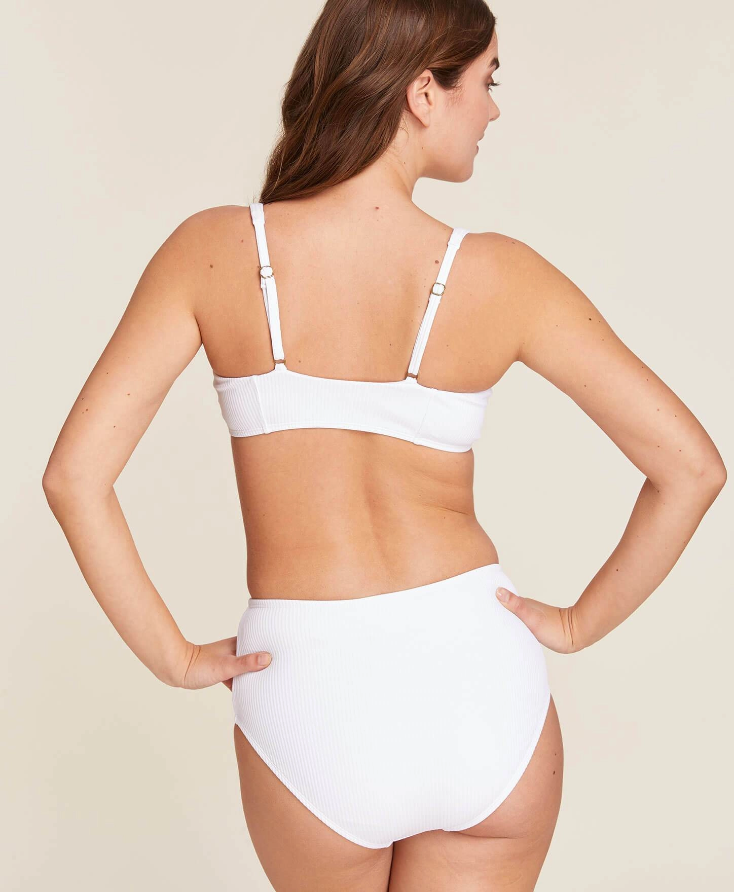 The Havana Bikini Top - Ribbed - White