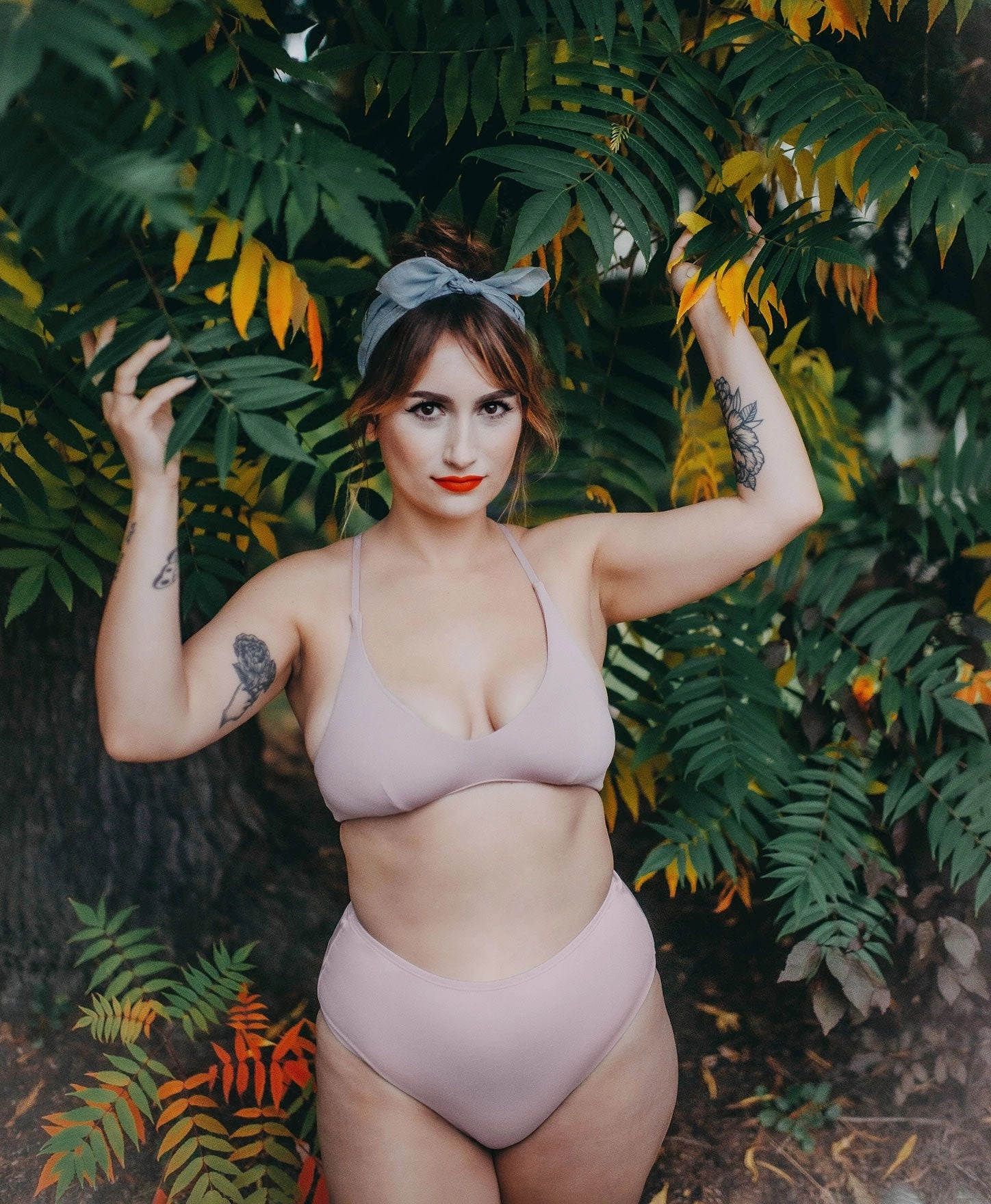 The High Waist Bikini Bottom - Eco - Rose classic swimwear for women, everyday swimwear ladies