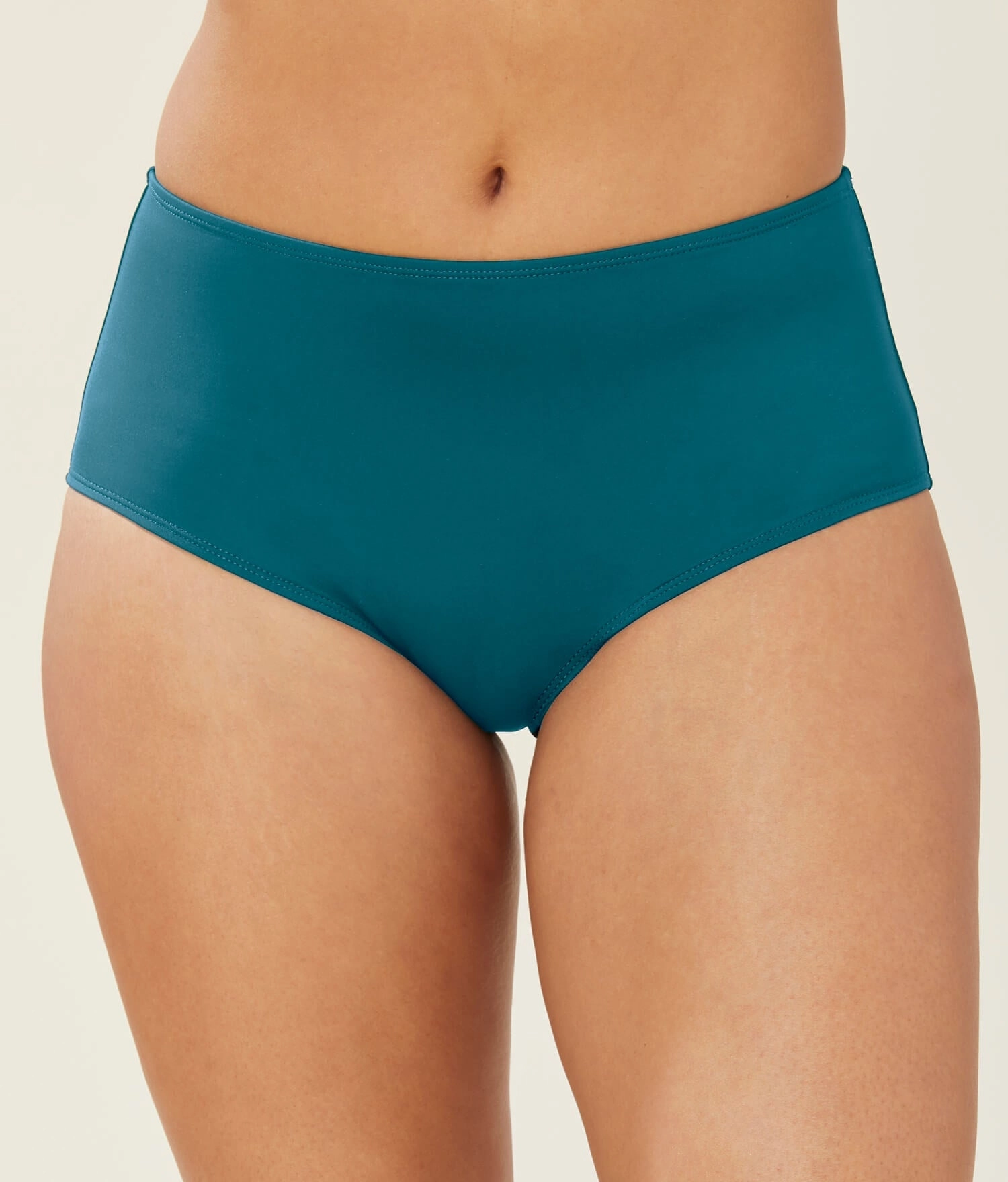 The High Waist Bikini Bottom - Glossy Eco Nylon - Azure (Archive) classic swimwear for women, everyday swimwear ladies