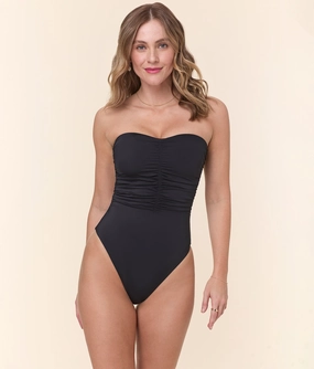The Pana One Piece - Eco Nylon - Black - Classic luxury womens swimwear, swimwear for beach vacation
