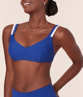 The Rockley Bikini Top - Eco Nylon - Mazarine classic swimwear for women, everyday swimwear ladies