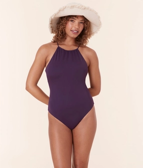 The Saidia One Piece - Eco Nylon - Acai - Classic classic swimwear for women, everyday swimwear ladies