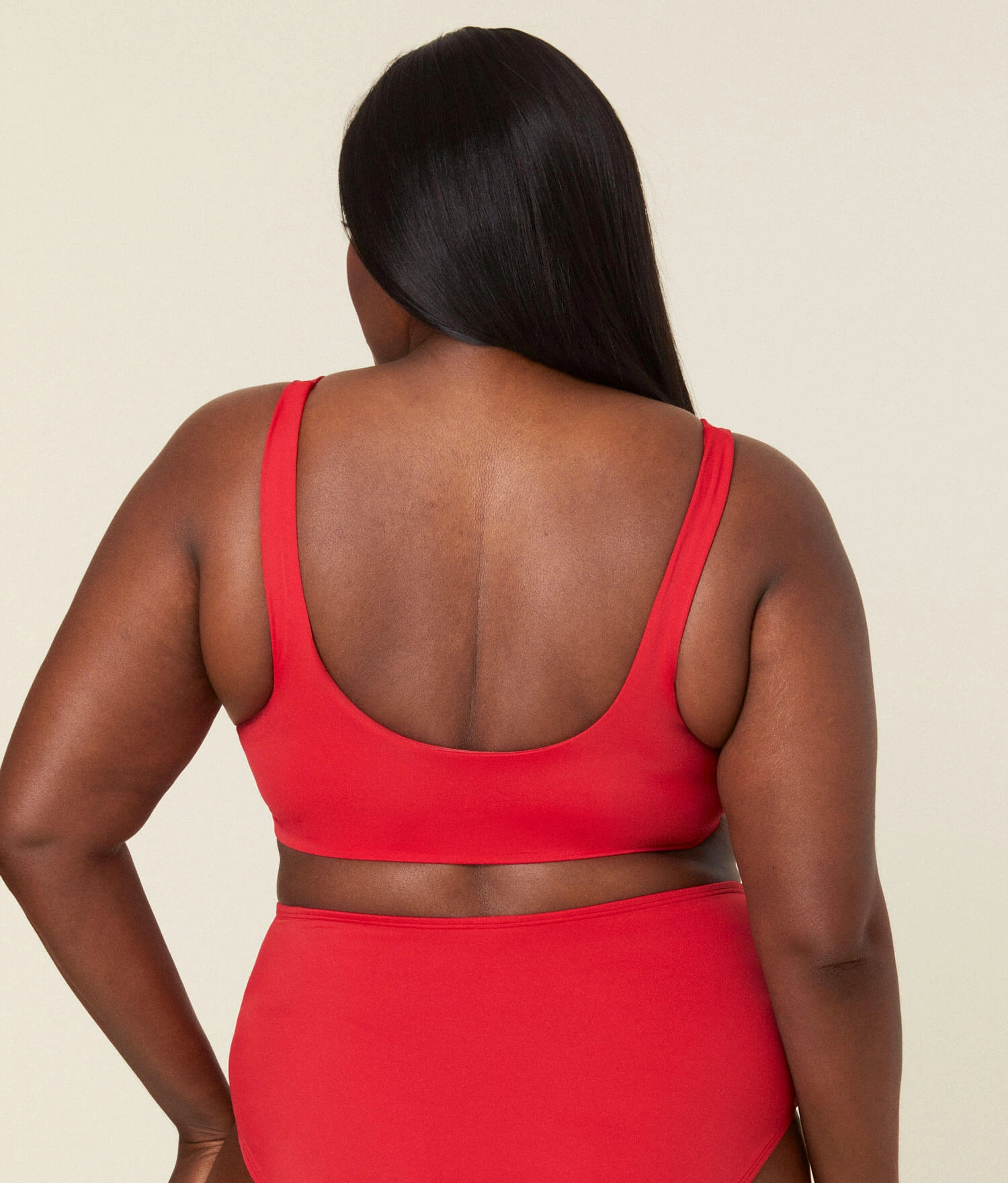The Ventura Bikini Top - Flat - Cherry Red