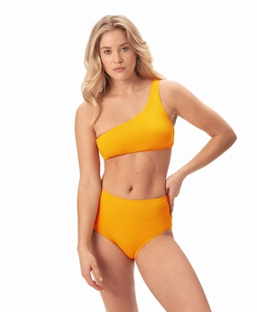 The Wynwood Bikini Top - Flat - Turmeric classic swimwear for women, everyday swimwear ladies