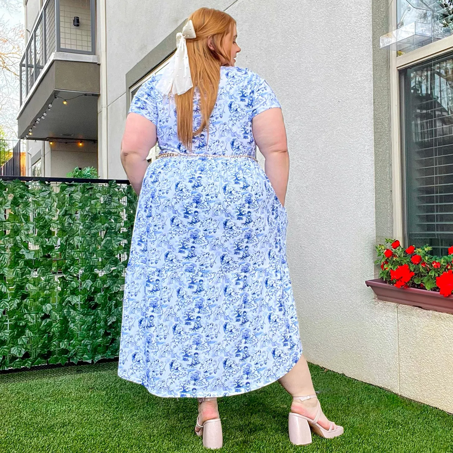 Tiered Dress - Passion au Jardin - L'Amour Bleu