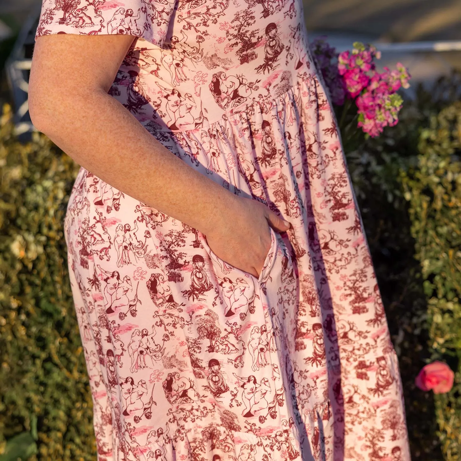 Tiered Dress - Passion au Jardin - L'Amour Rose