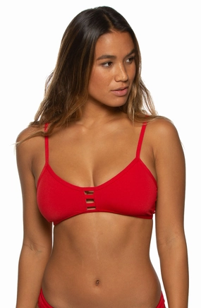 Tomcat Bikini Top - Red mix and match bikinis, stylish women's bikini options